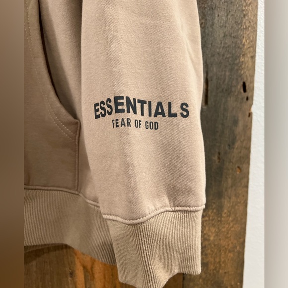 EUC Fear of God Essentials classic fit fleece hoodie zip up Large - Picture 2 of 5
